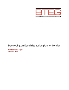 Developing an equalities action plan for London