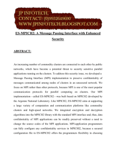 ES-MPICH2 A Message Passing Interface with Enhanced Security