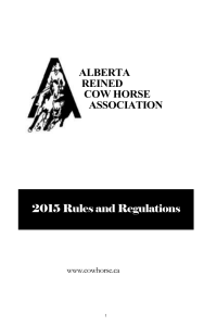 archa/nrcha cow horse patterns