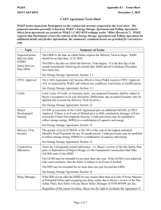 Appendix E1 - CAES Agreement Term Sheet