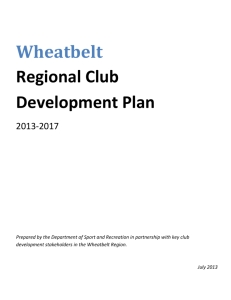 Regional Club Development Plan