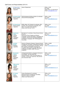 Staff Duties and Responsibilities 2015-16