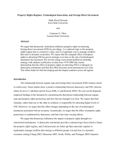 Property Rights Regimes, Technological Innovation, and Foreign