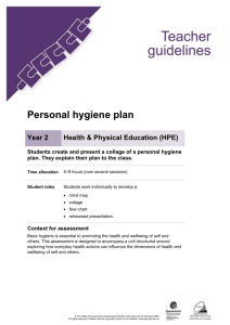 Personal hygiene plan - Queensland Curriculum and Assessment