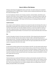How to Write a Film Review: A Comprehensive Guide