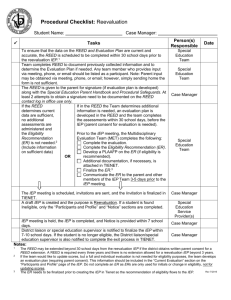 Procedural Checklist: Eligible Student Moves into District (from