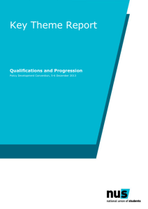 the Key Theme report on Qualifications and Progression