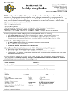 Traditional SSS Participant Application