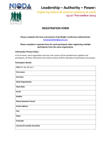 Registration Form - Group Relations Australia