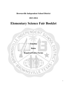 Science Fair Booklet - Brownsville Independent School District