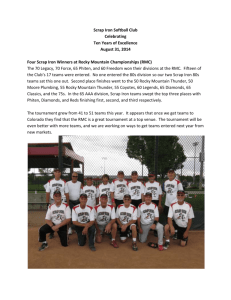 Newsletter 8-31-14 - Scrap Iron Softball