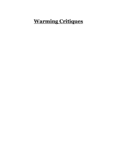 Warming Critiques - Open Evidence Project