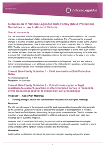LIV submission to State Family (Child Protection