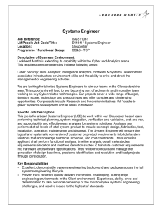 Systems Engineer - Lockheed Martin