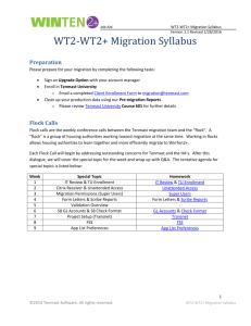 WinTen2 – WinTen2+ Migration Syllabus