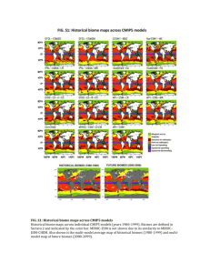 FIG. S1: Historical biome maps across CMIP5 models Historical