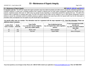 C8 – Maintenance of Organic Integrity