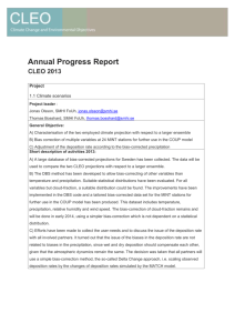 Annual Progress Report CLEO 2013 - CLEO