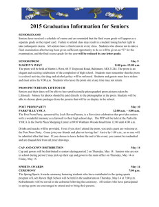 2015 Graduation Information for Seniors