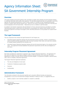 Internship Program Placement Agreement