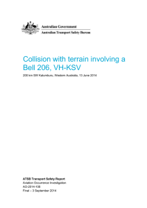Collision with terrain involving a Bell 206, VH