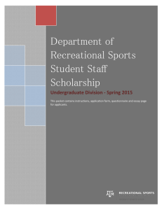 Department of Recreational Sports Student Staff