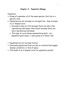 Chapter 4: Population Biology