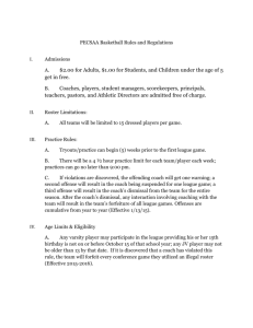 PECSAA Basketball Rules and Regulations