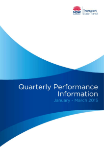 Quarterly Performance Information - March 2015