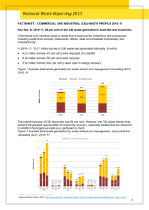 Fact sheet - Commercial and industrial (C&I) waste profile 2010-11
