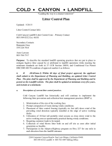 Litter Control Plan - Cold Canyon Landfill