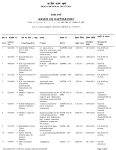 PRBO-Expired - Bureau of Indian Standards