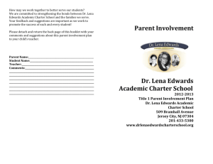 Dr. Lena Edwards Academic Charter School Parent Involvement Plan