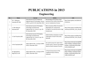 PUBLICATIONS in 2013 Engineering