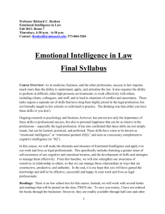 Emotional Intelligence in Law