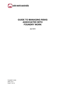 Guide to Managing Risks Associated with Foundry Work