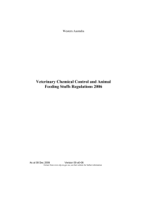 Veterinary Chemical Control and Animal Feeding Stuffs Regulations
