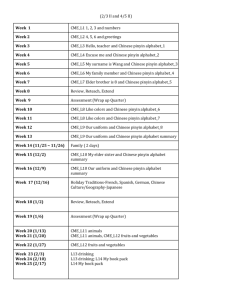 Wiley Foreign Language Pacing Guide 2013