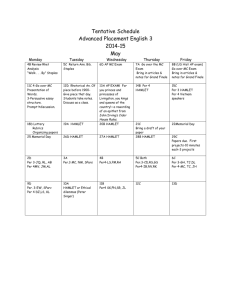 Tentative Schedule Advanced Placement English 3 2014