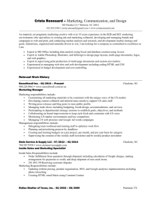 Resume in MS Word - The Home of Crista Renouard