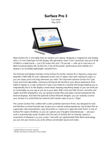 Surface Pro 3 - Microsoft News Center