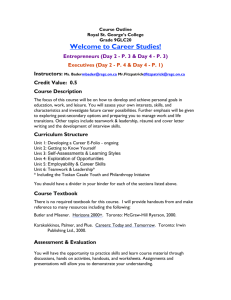 Course Outline - Royal St. George`s College