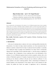 Mathematical formalism of Inverse Scattering and Korteweg
