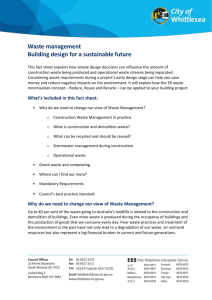Waste management - Building design for a sustainable future