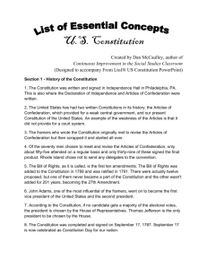 U.S. Constitution Essential Concepts