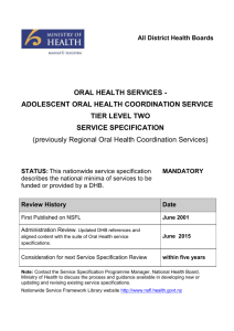 Adolescent Oral Health Coordination Services