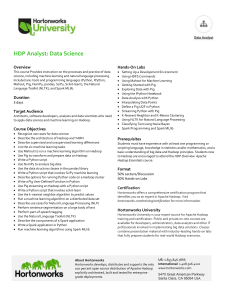 HDP Analyst: Data Science