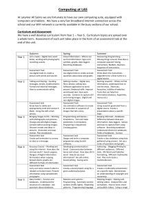 Computing Curriculum overview