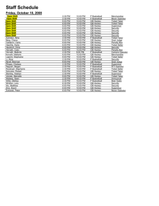 Staff Schedule octob..