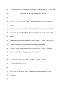 Influence of air-conditioning management on thermal perception